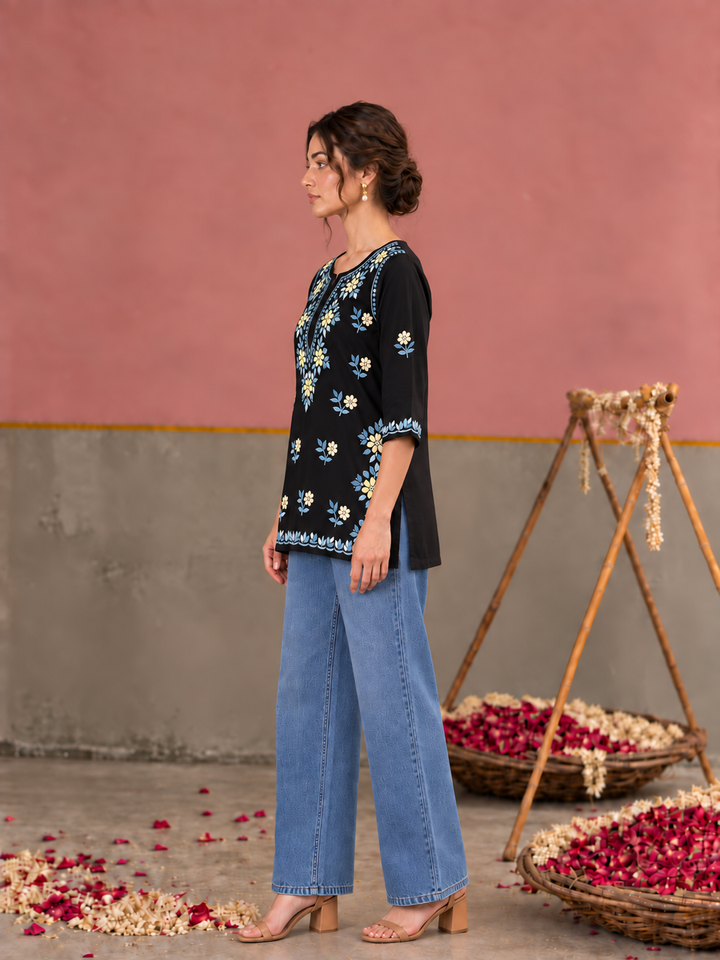 Miraya Chikankari Rayon Short Kurti