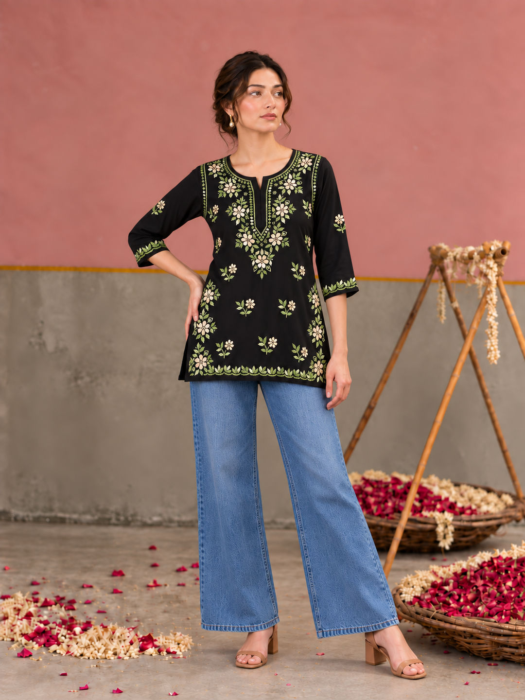Miraya Chikankari Rayon Short Kurti