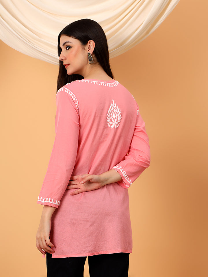 Maahi Chikankari Short Cotton Kurti