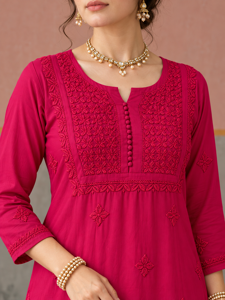 Lajja Chikankari Rayon Co-ord Set