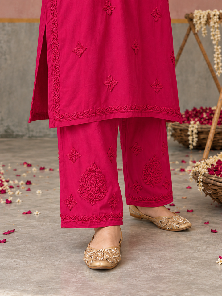 Lajja Chikankari Rayon Co-ord Set