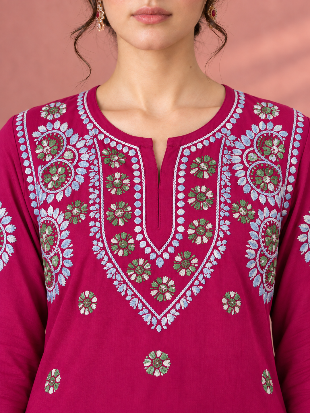 Astha Rayon Chikankari Straight Kurta