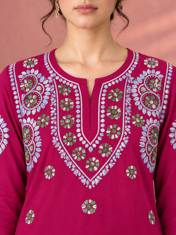 Astha Rayon Chikankari Straight Kurta