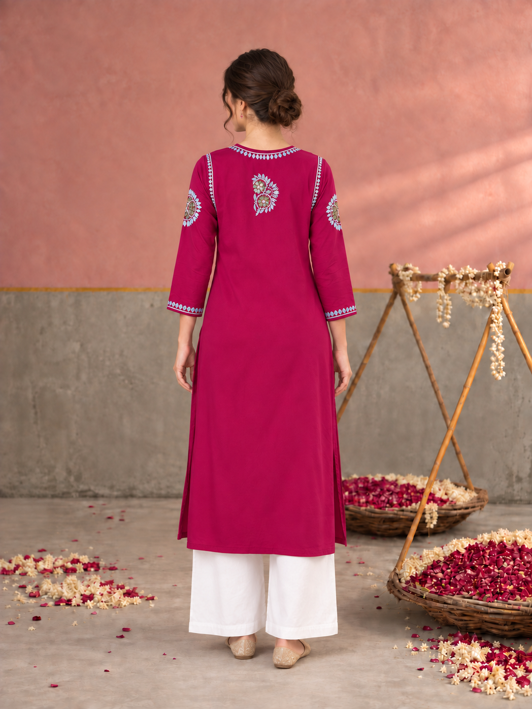 Astha Rayon Chikankari Straight Kurta