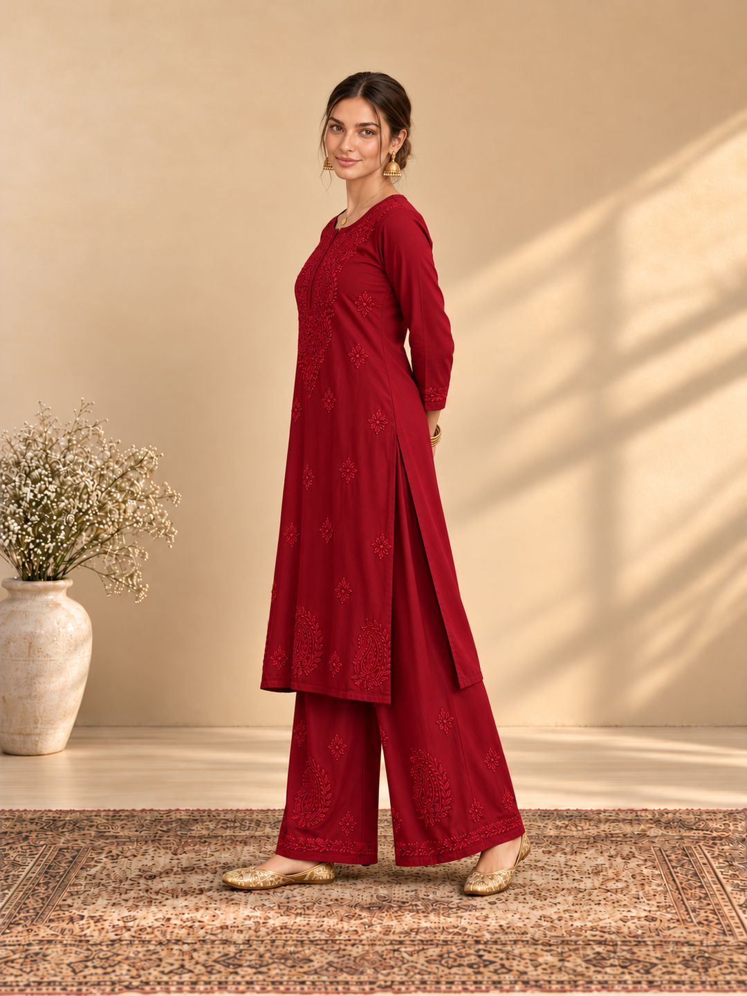 Maryam Chikankari Rayon Co-ord Set