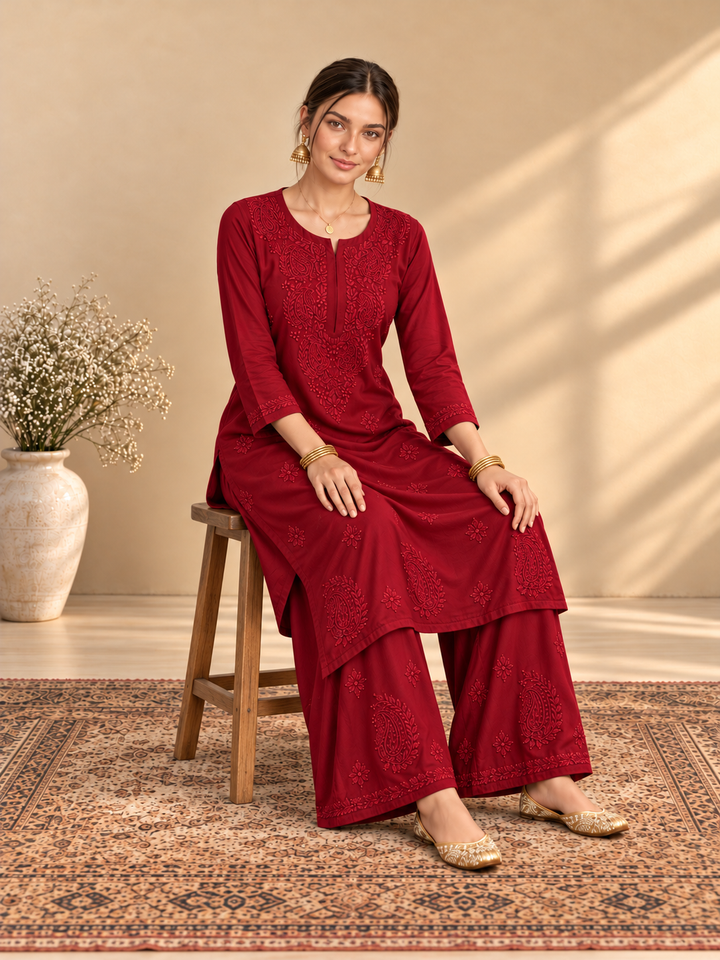 Maryam Chikankari Rayon Co-ord Set