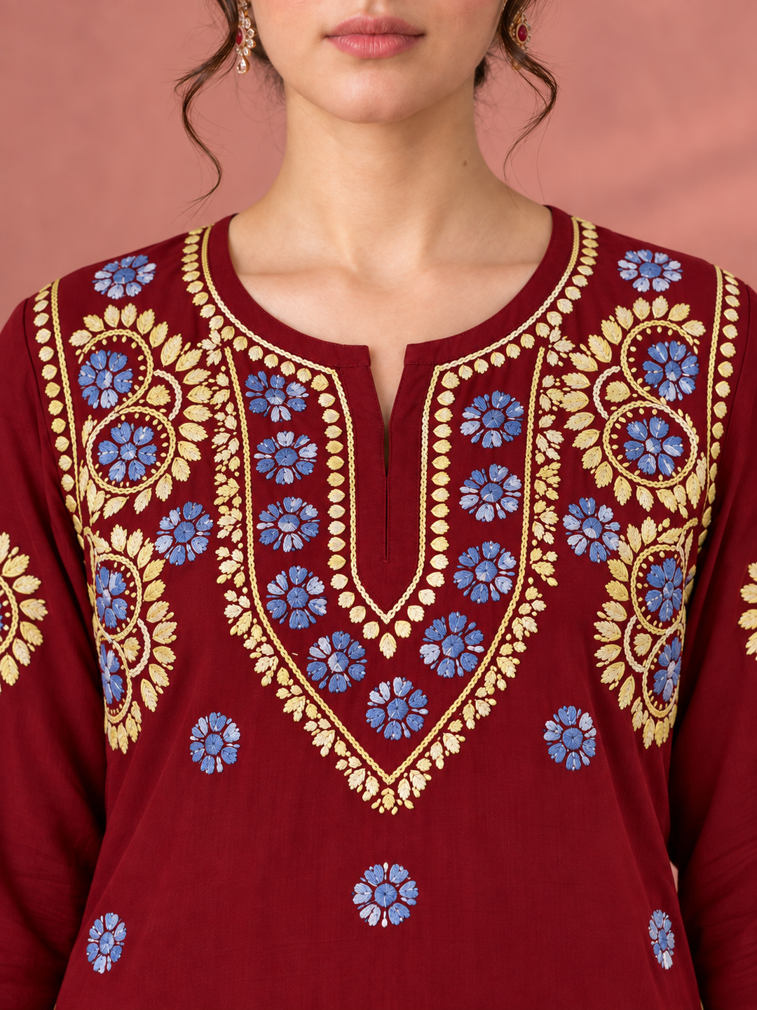 Astha Rayon Chikankari Straight Kurta