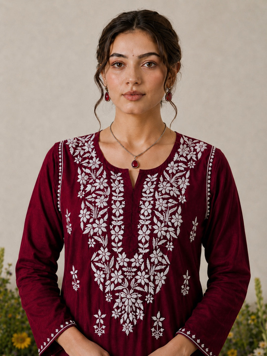 Lisa Chikankari Premium Modal Straight Kurta