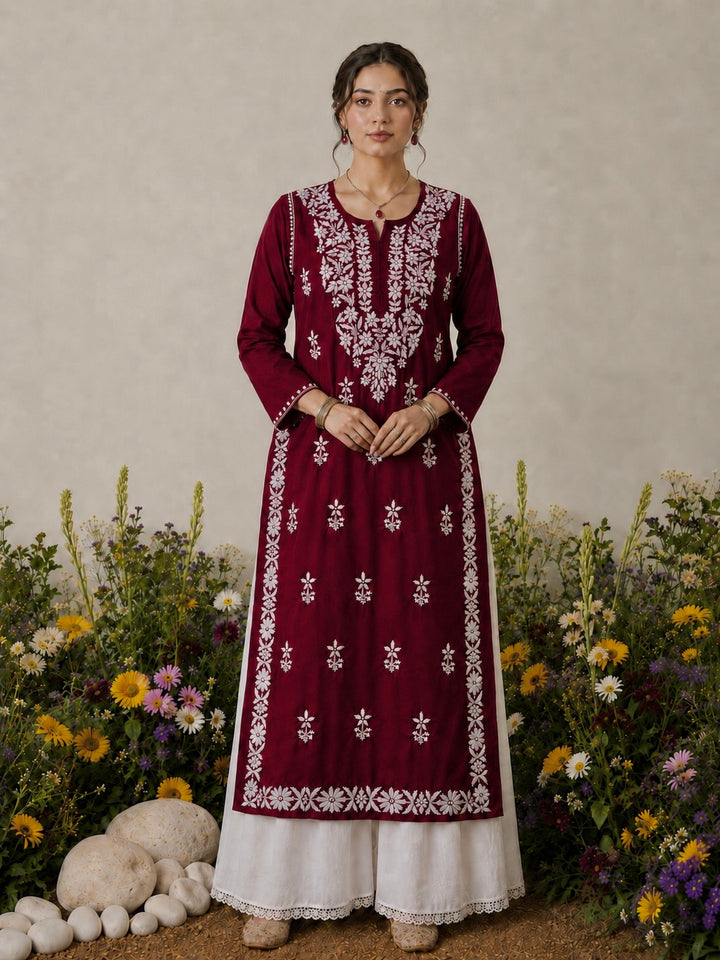 Lisa Chikankari Premium Modal Straight Kurta