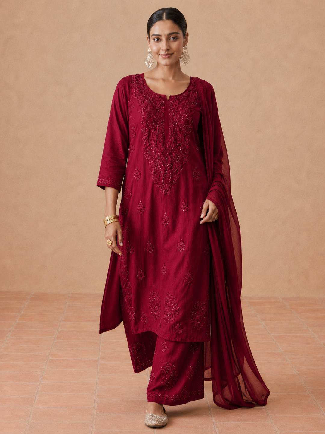 Kashish Rayon Chikankari Mukaish Co-ord Set