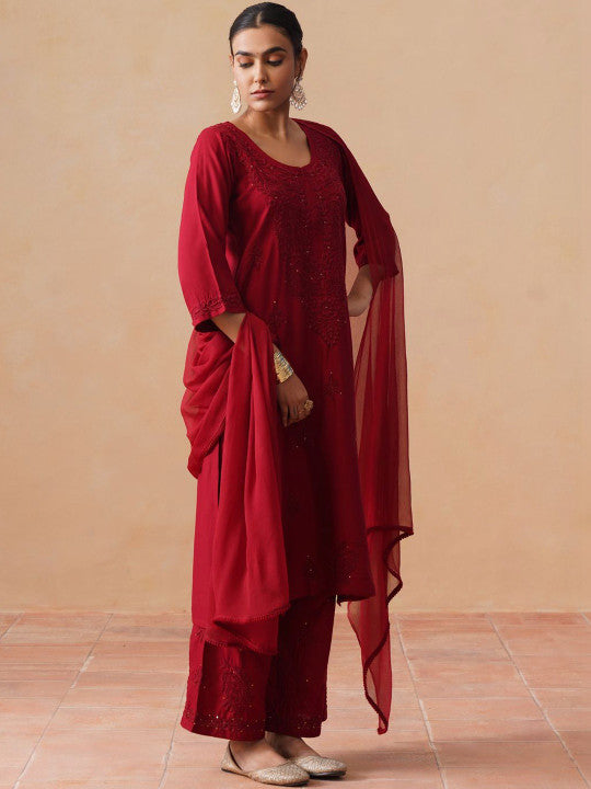 Kashish Rayon Chikankari Mukaish Co-ord Set