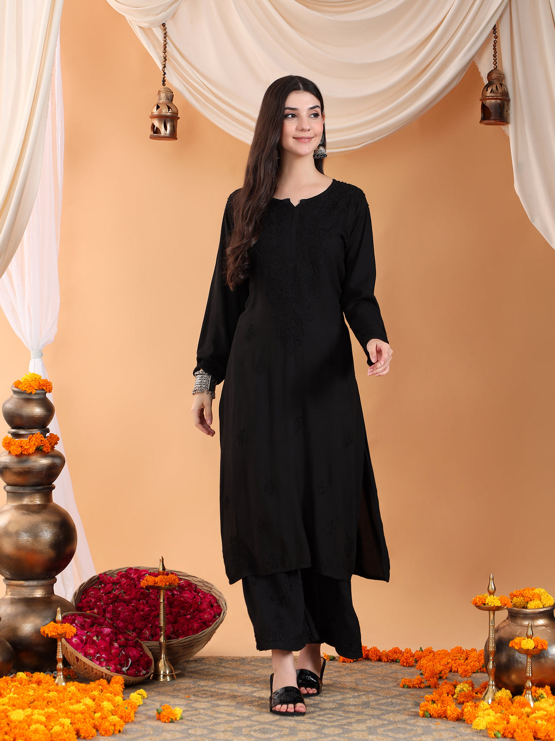 Maryam Chikankari Rayon Co-ord Set