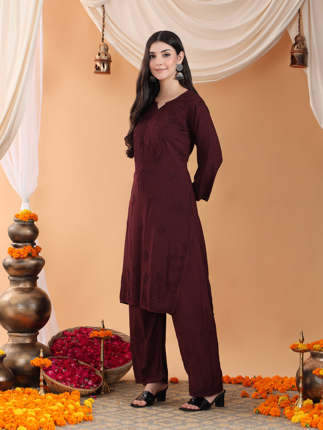 Maryam Chikankari Rayon Co-ord Set