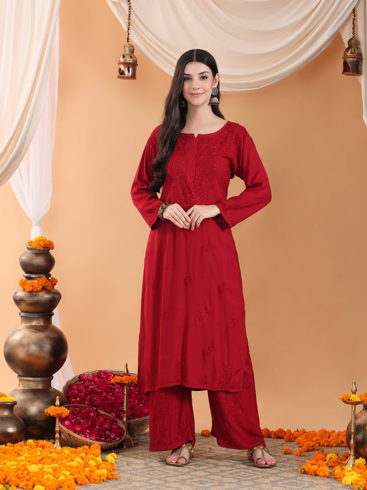 Maryam Chikankari Rayon Co-ord Set