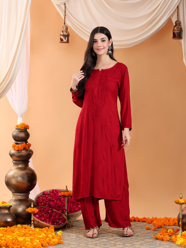 Maryam Chikankari Rayon Co-ord Set