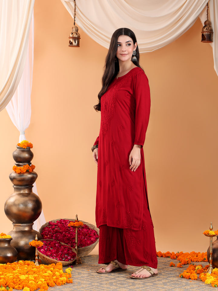 Maryam Chikankari Rayon Co-ord Set