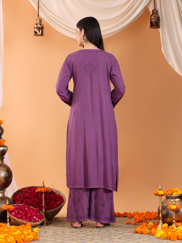 Maryam Chikankari Rayon Co-ord Set