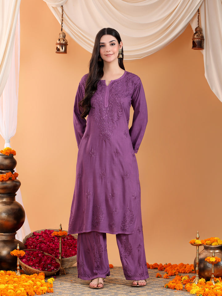 Maryam Chikankari Rayon Co-ord Set