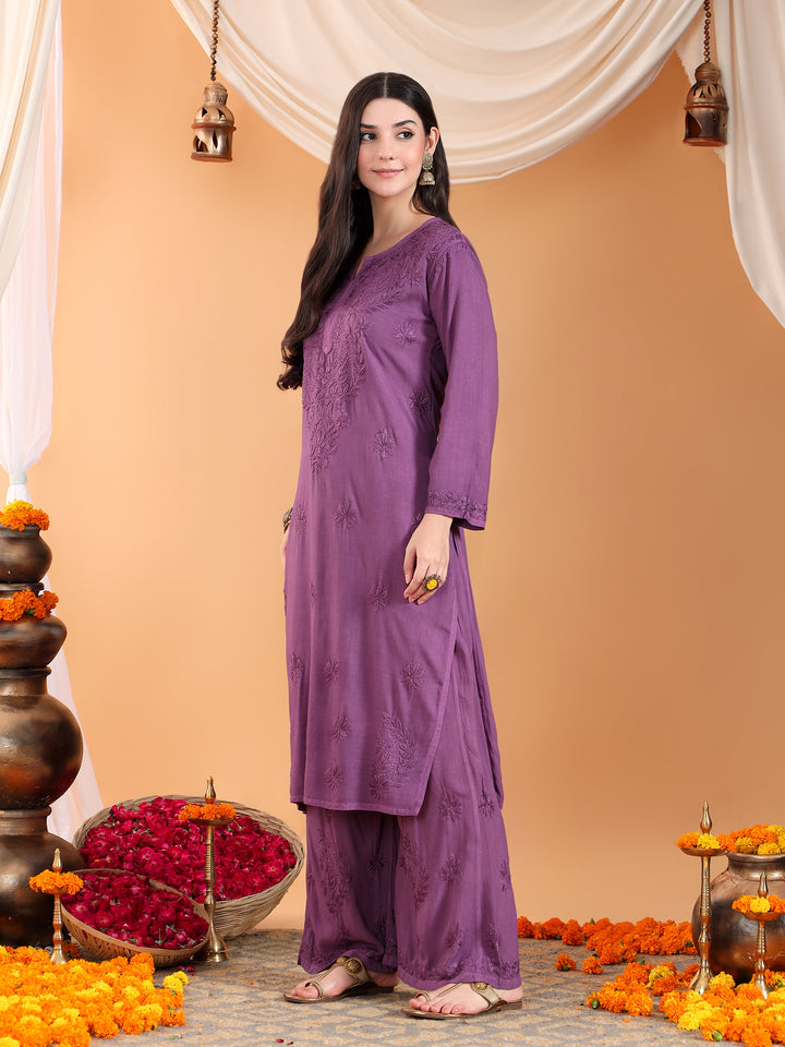 Maryam Chikankari Rayon Co-ord Set