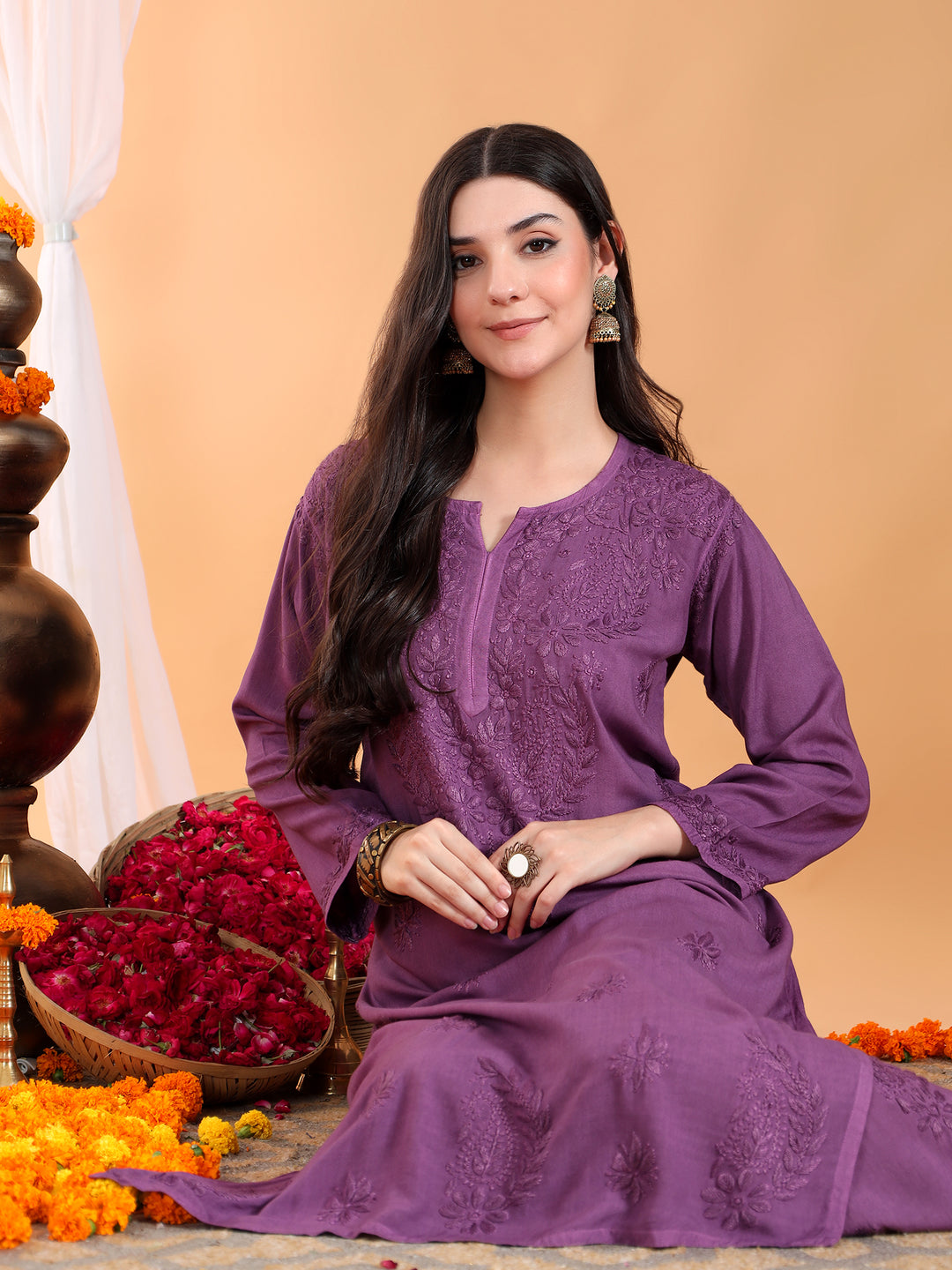 Maryam Chikankari Rayon Co-ord Set