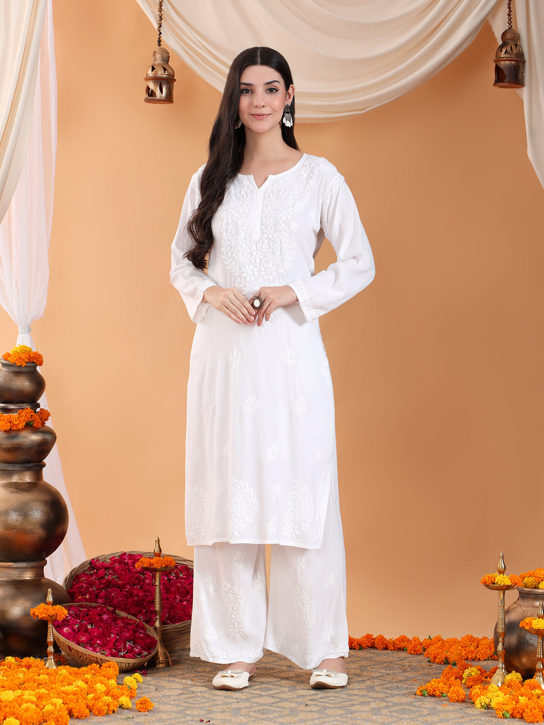 Maryam Chikankari Rayon Co-ord Set