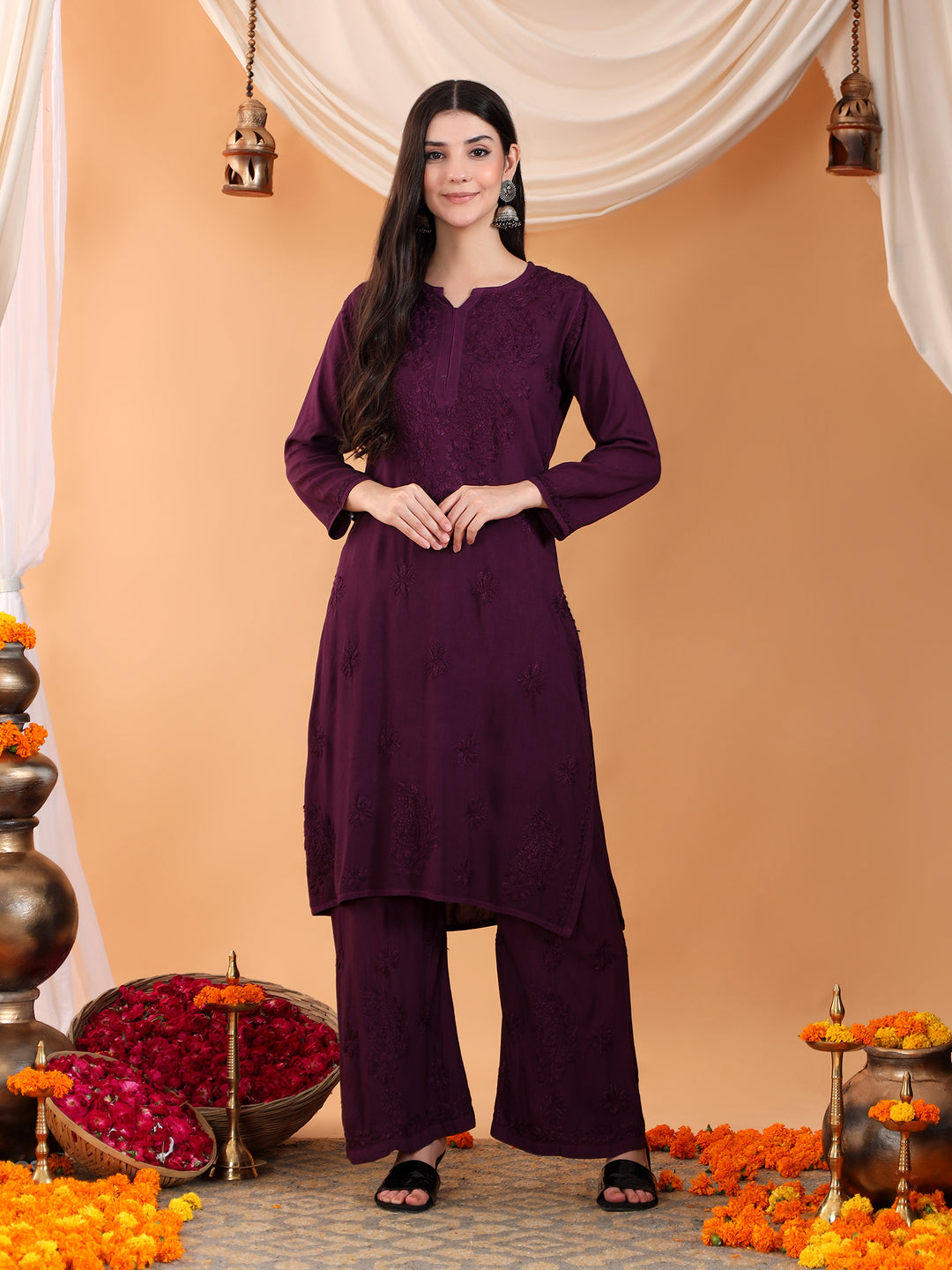 Maryam Chikankari Rayon Co-ord Set