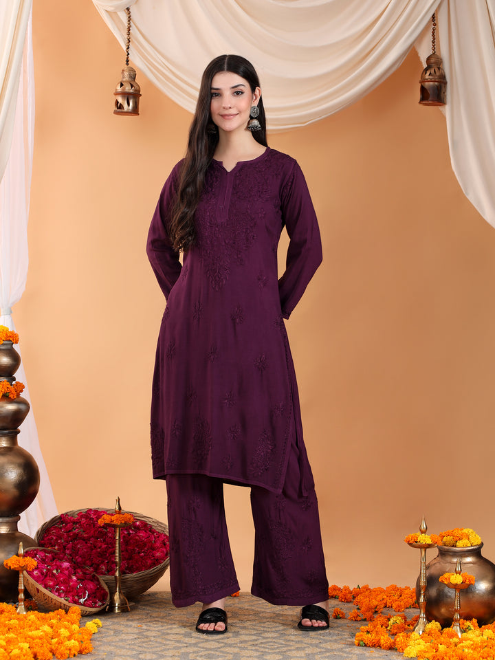 Maryam Chikankari Rayon Co-ord Set