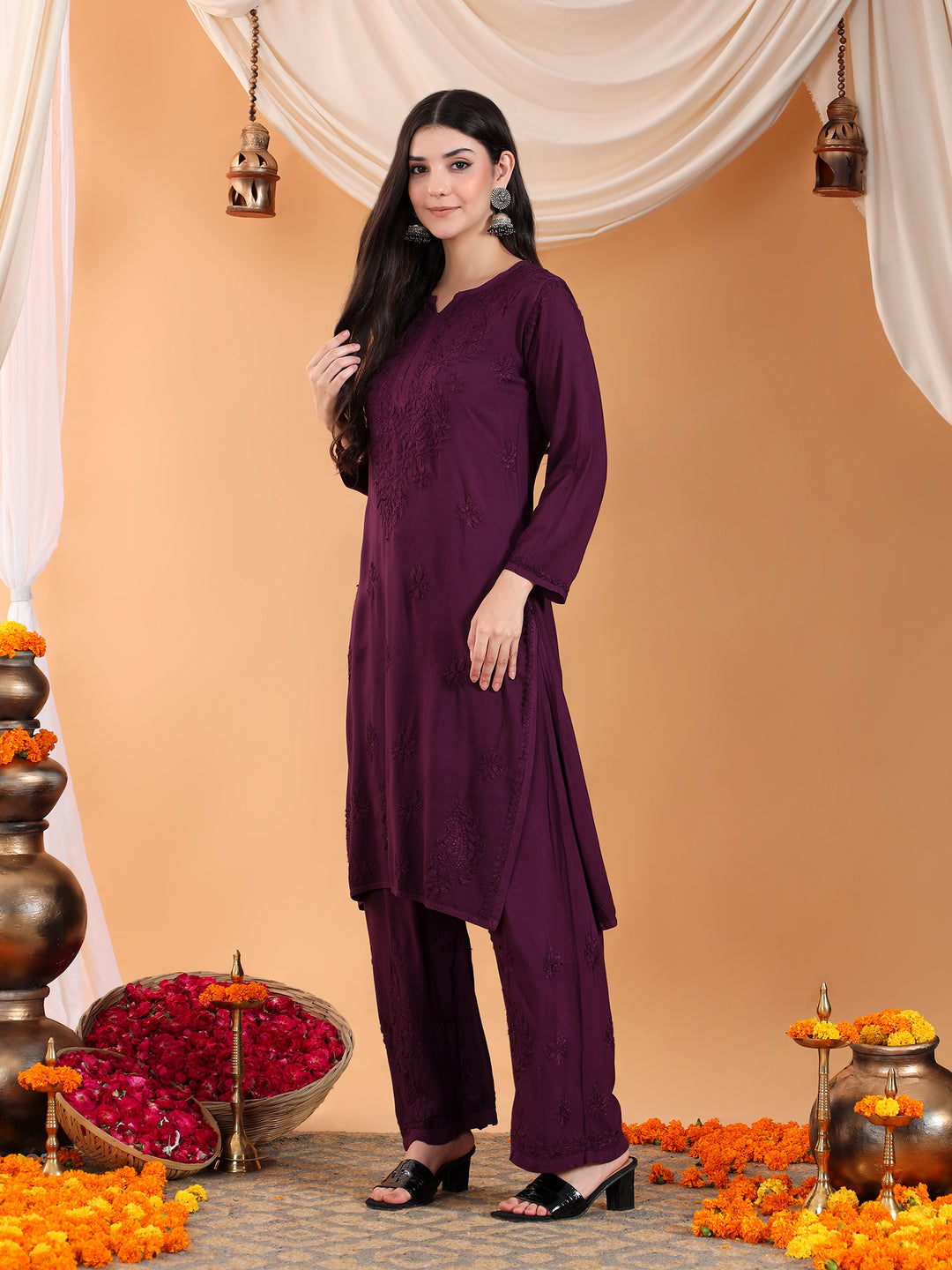 Maryam Chikankari Rayon Co-ord Set