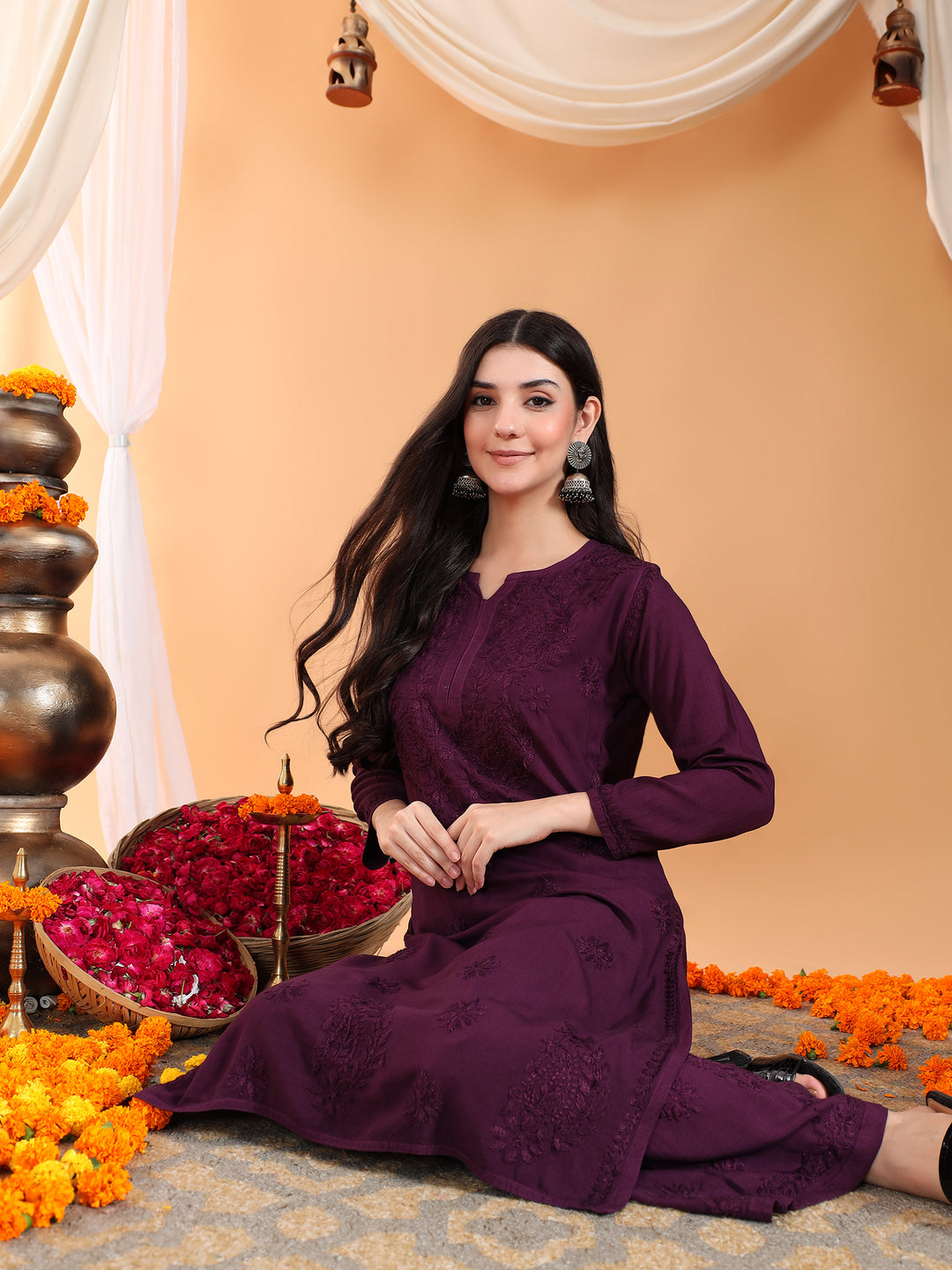 Maryam Chikankari Rayon Co-ord Set