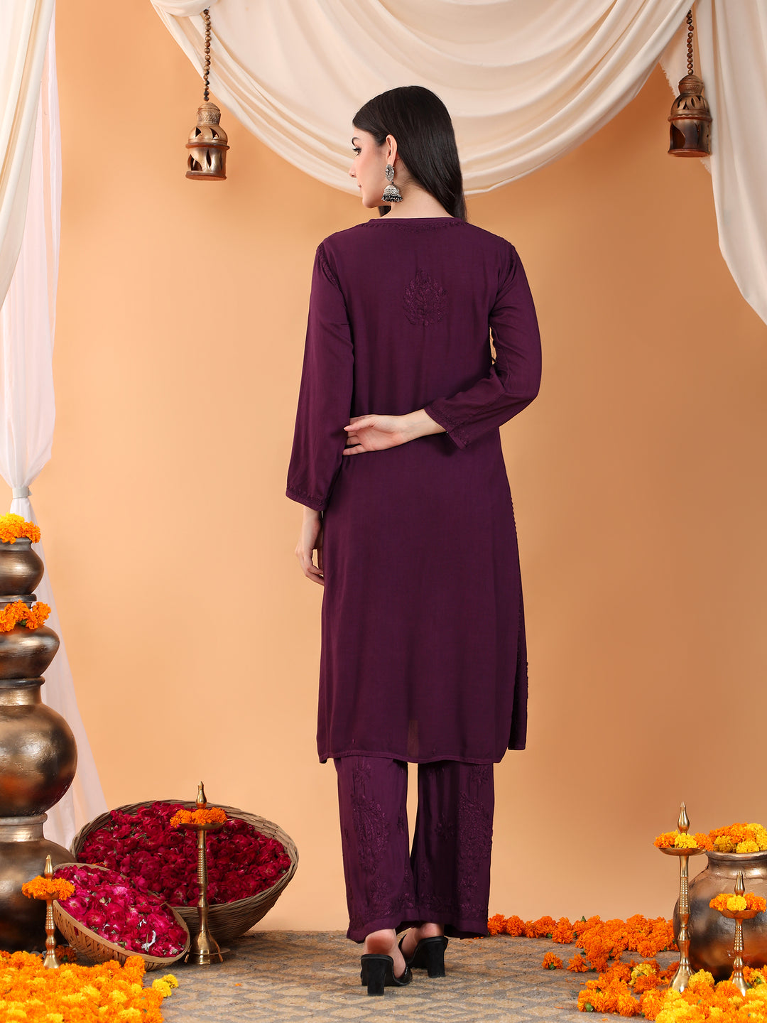 Maryam Chikankari Rayon Co-ord Set