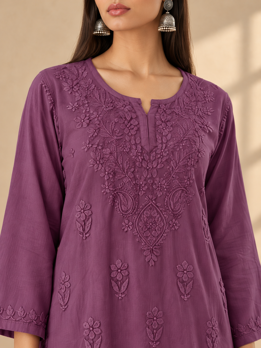Akira Rayon Short Chikankari Kurti for Women