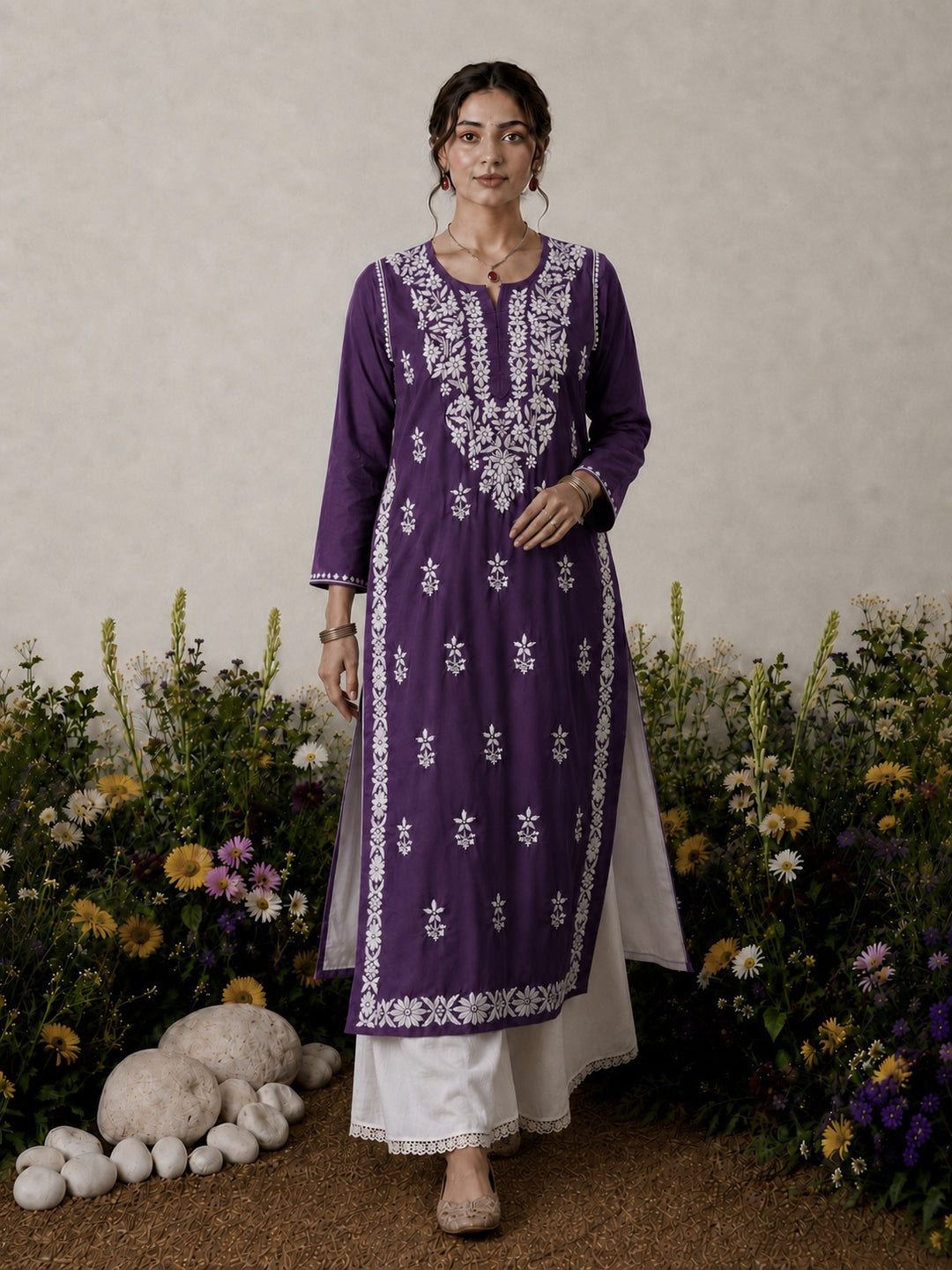 Lisa Chikankari Premium Modal Straight Kurta