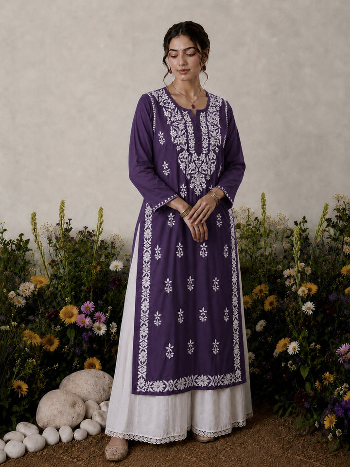 Lisa Chikankari Premium Modal Straight Kurta