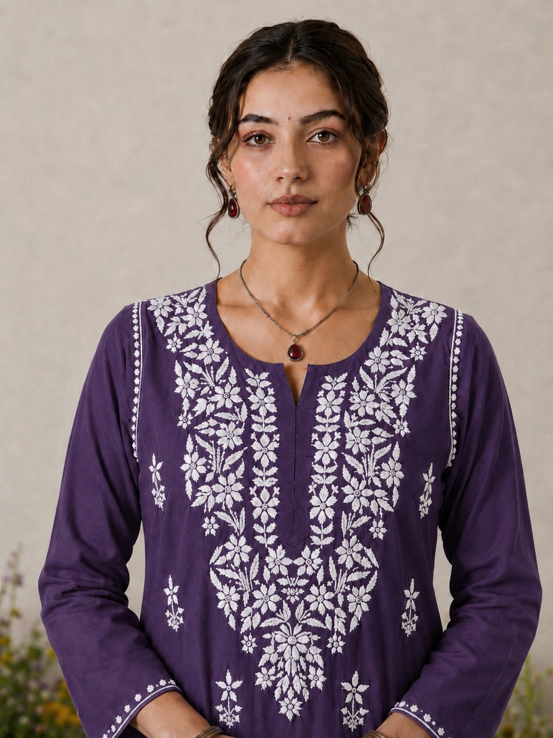 Lisa Chikankari Premium Modal Straight Kurta