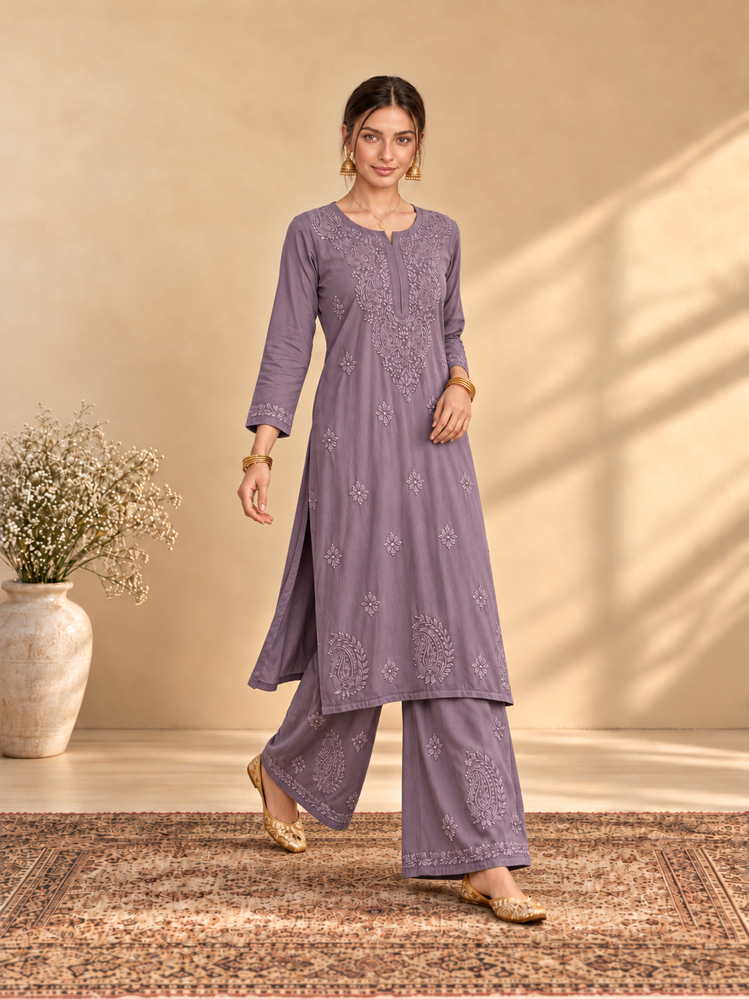 Maryam Chikankari Rayon Co-ord Set