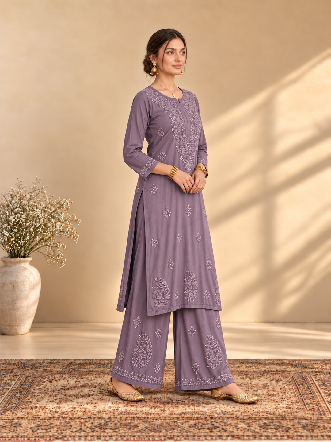 Maryam Chikankari Rayon Co-ord Set