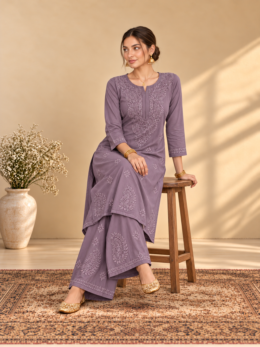 Maryam Chikankari Rayon Co-ord Set