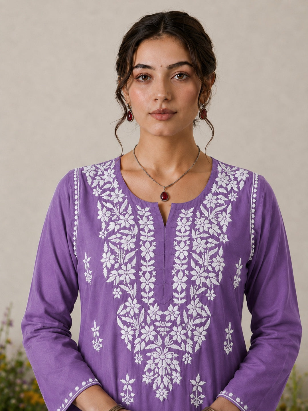 Lisa Chikankari Premium Modal Straight Kurta