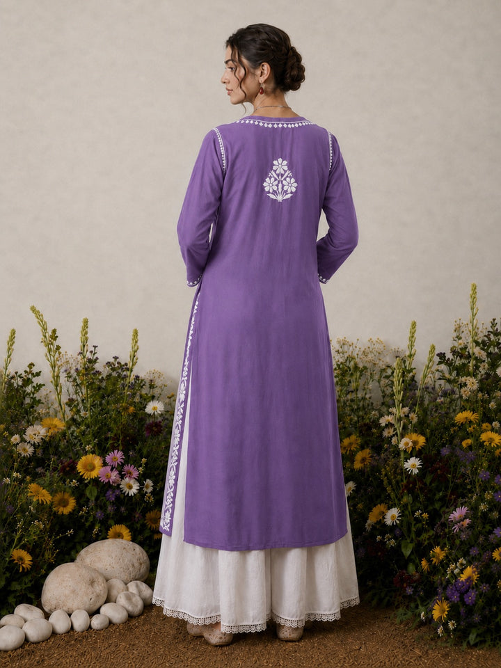 Lisa Chikankari Premium Modal Straight Kurta