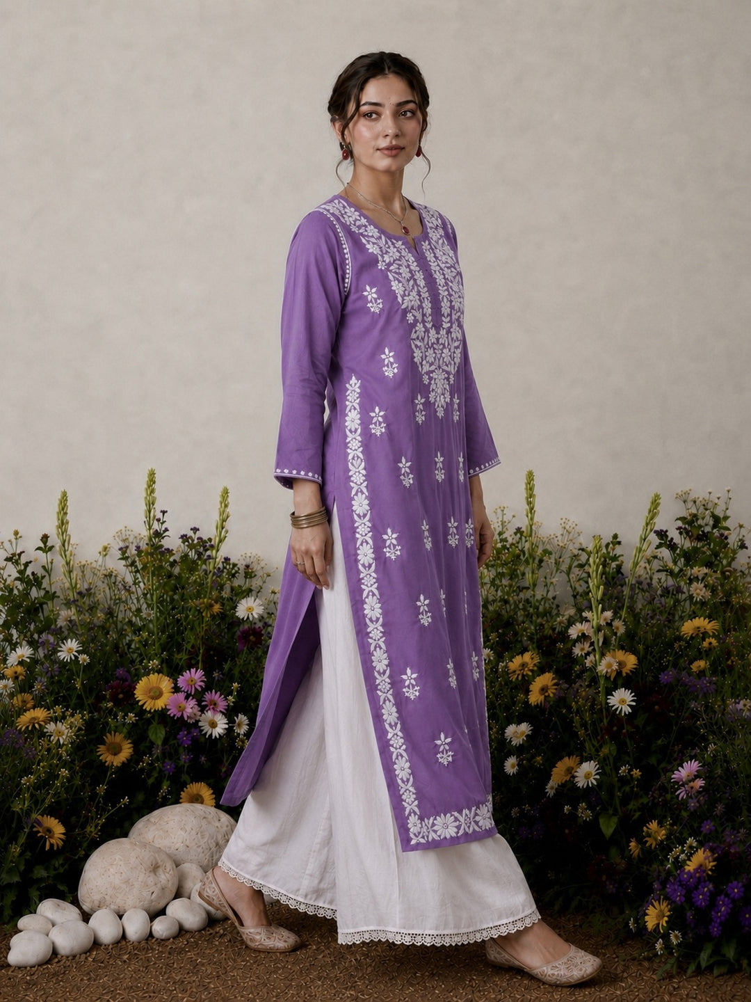 Lisa Chikankari Premium Modal Straight Kurta