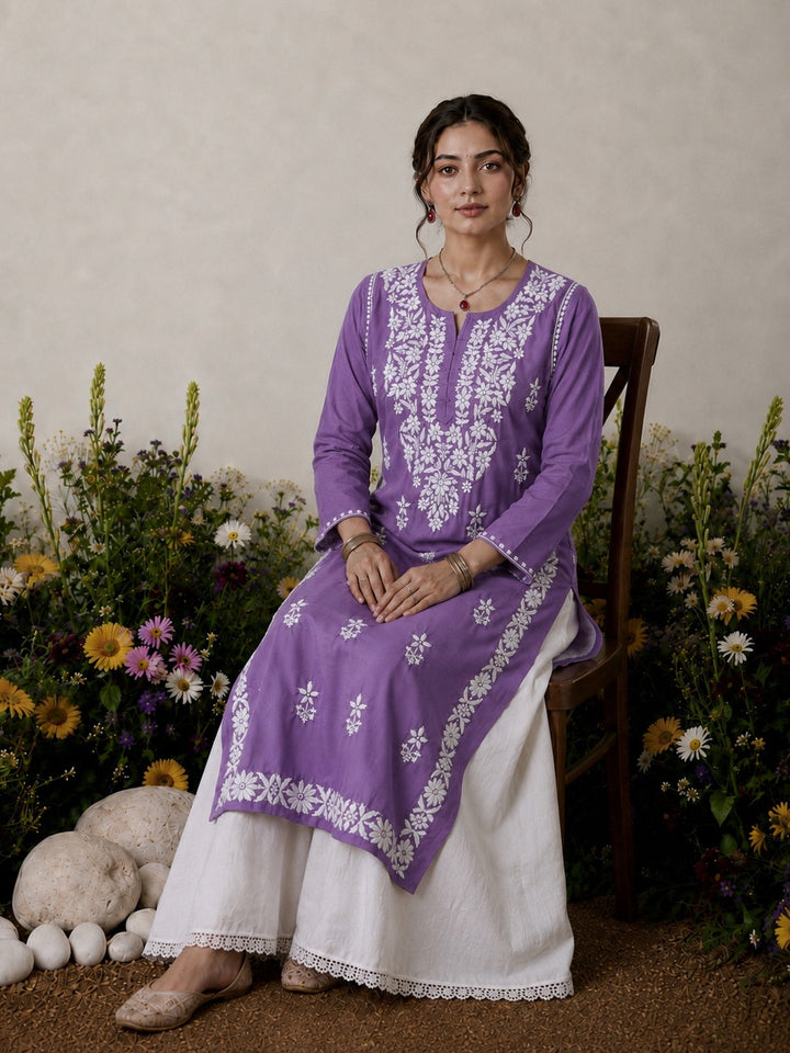 Lisa Chikankari Premium Modal Straight Kurta