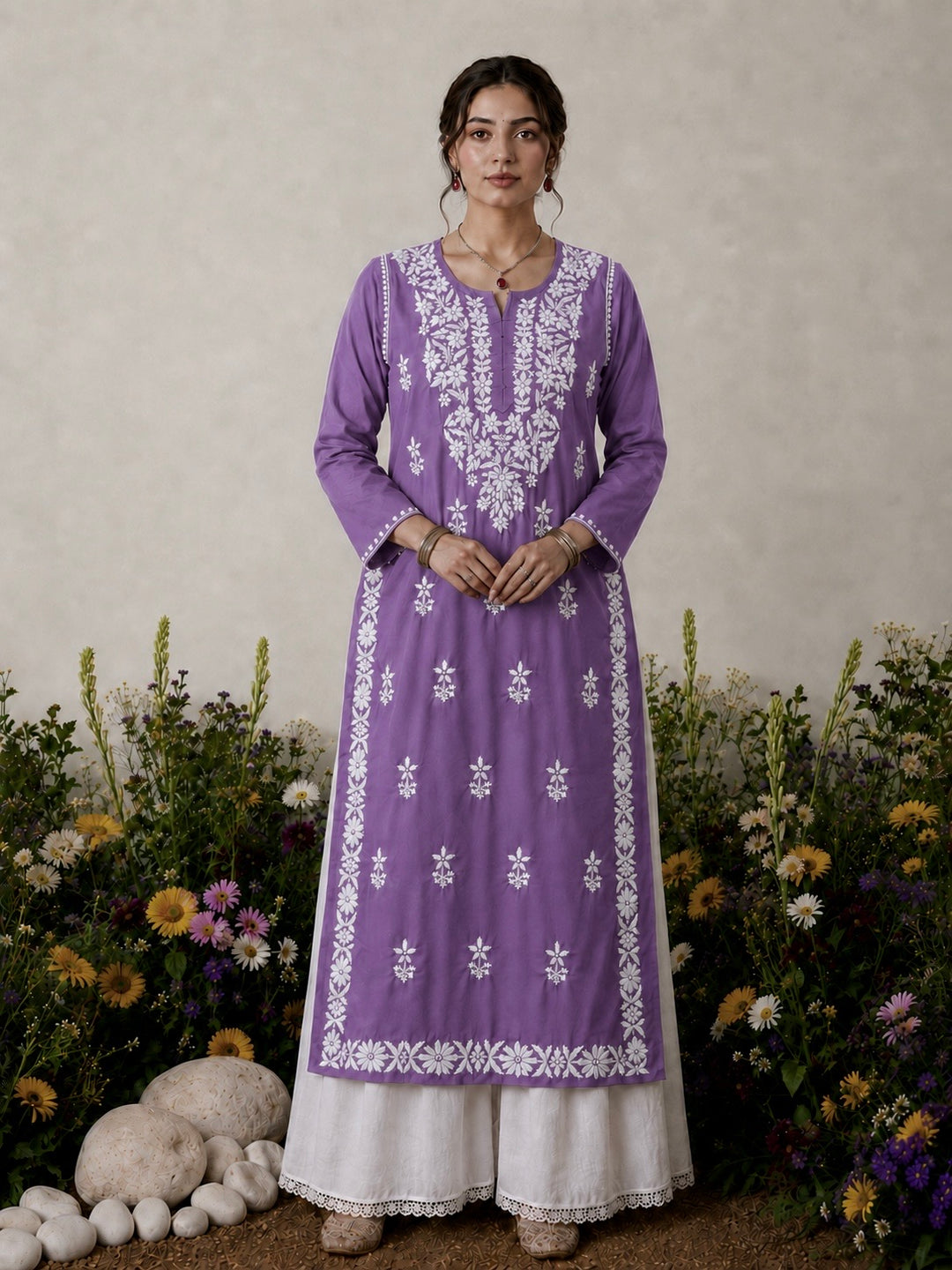 Lisa Chikankari Premium Modal Straight Kurta