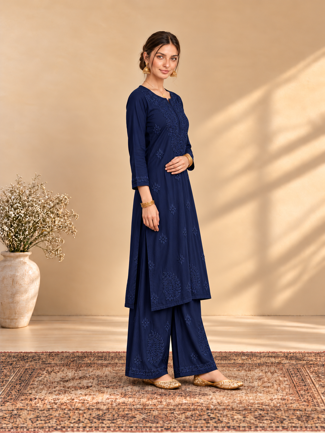 Maryam Chikankari Rayon Co-ord Set