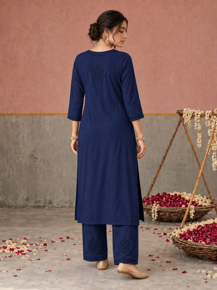 Lajja Chikankari Rayon Co-ord Set