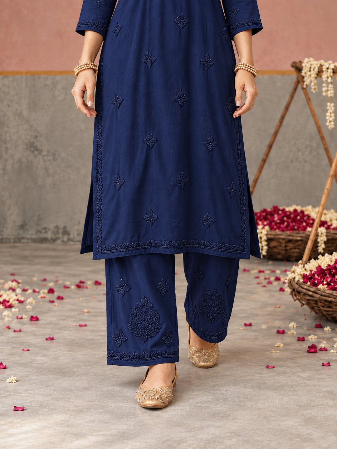 Lajja Chikankari Rayon Co-ord Set