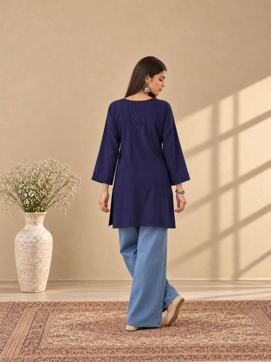 Akira Rayon Short Chikankari Kurti for Women