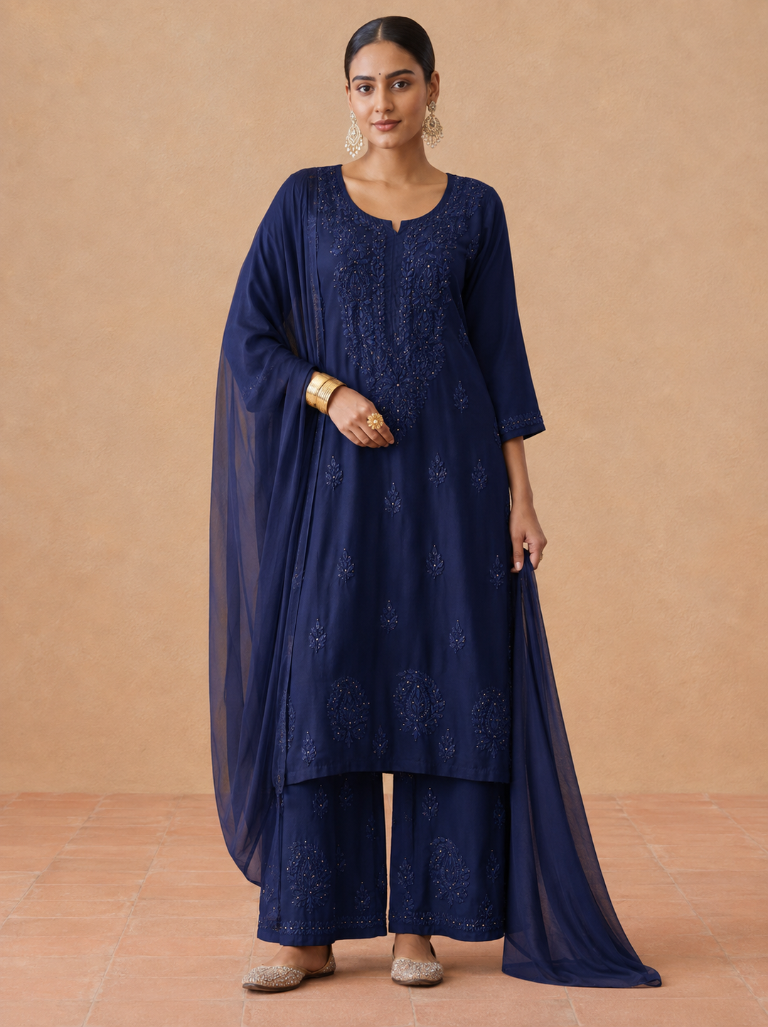 Kashish Rayon Chikankari Mukaish Co-ord Set