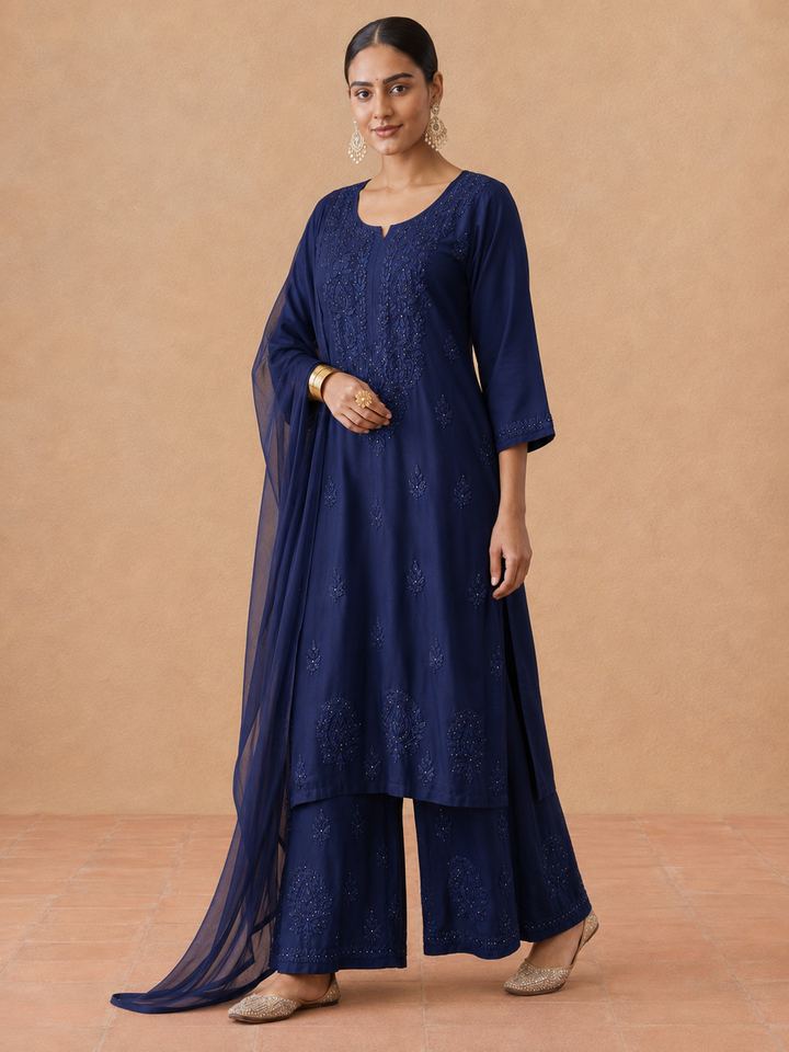 Kashish Rayon Chikankari Mukaish Co-ord Set