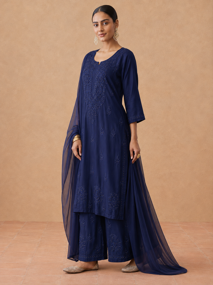 Kashish Rayon Chikankari Mukaish Co-ord Set