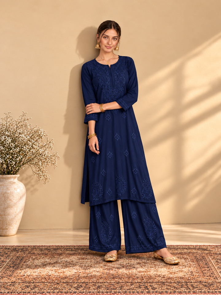 Maryam Chikankari Rayon Co-ord Set
